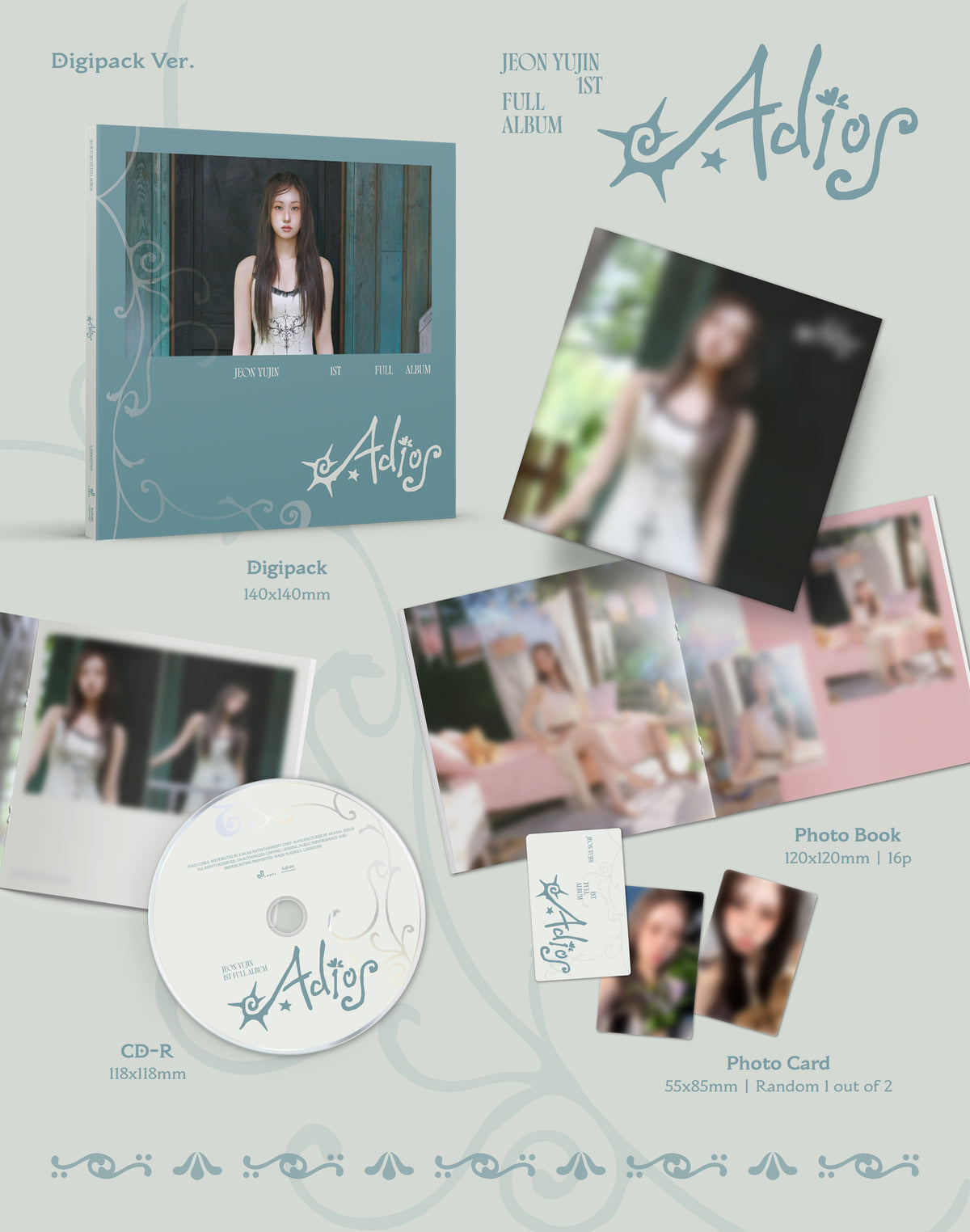⏰JEON YUJIN - 1ST FULL ALBUM [Adios] (Digipack Ver.)