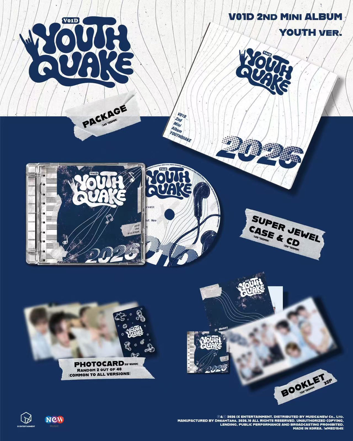 ⏰V01D - 2nd Mini Album [YOUTHQUAKE] (YOUTH ver. / QUAKE ver.)random