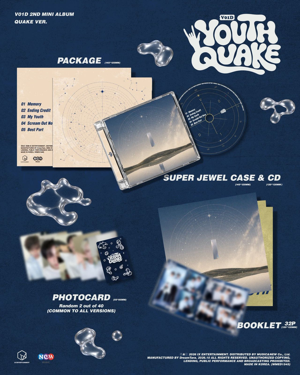 ⏰V01D - 2nd Mini Album [YOUTHQUAKE] (YOUTH ver. / QUAKE ver.)random