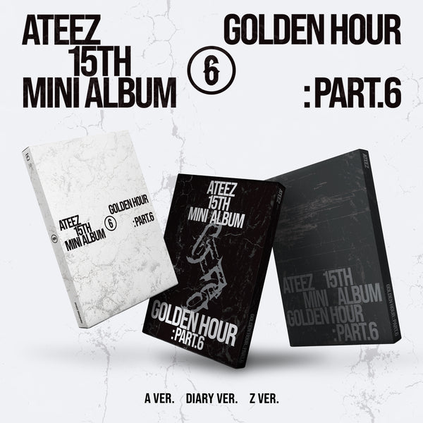 ⏰ATEEZ - 15TH MINI ALBUM [GOLDEN HOUR : Part.6] (A / DIARY / Z VER.)Random
