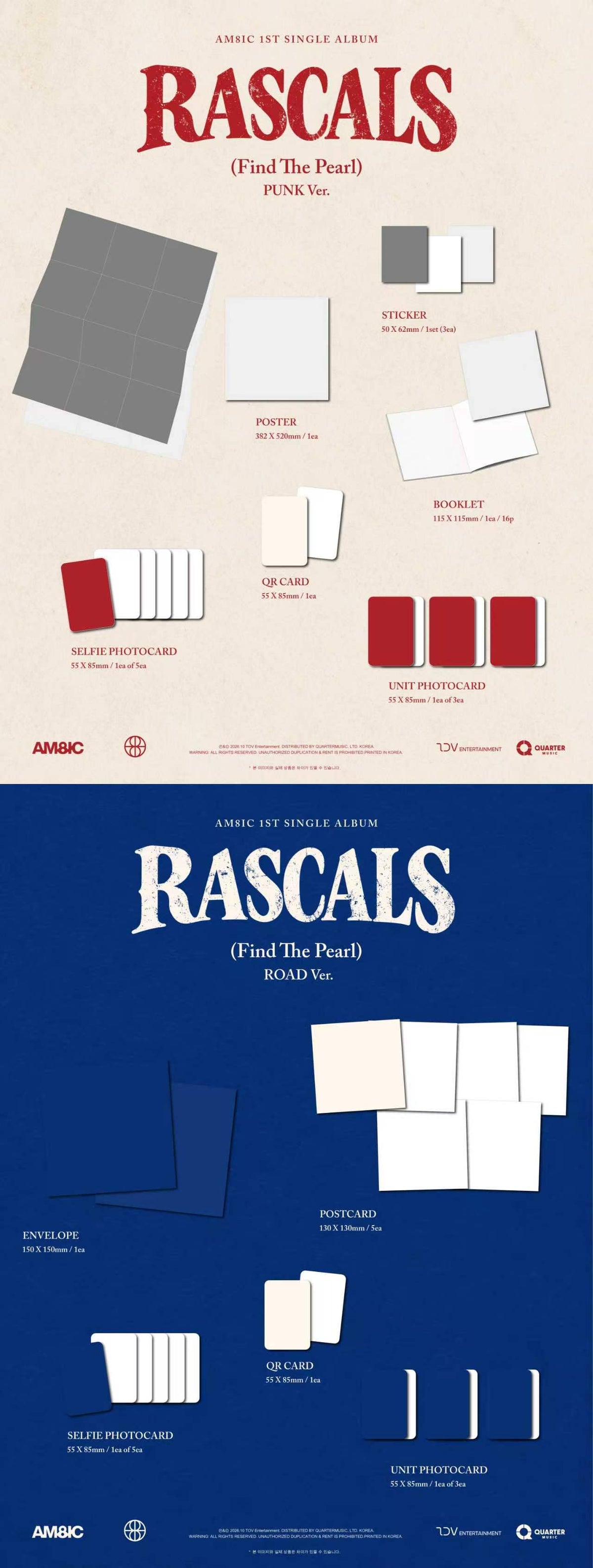 AM8IC - 1ST SINGLE ALBUM[RASCALS (Find The Pearl)] Random