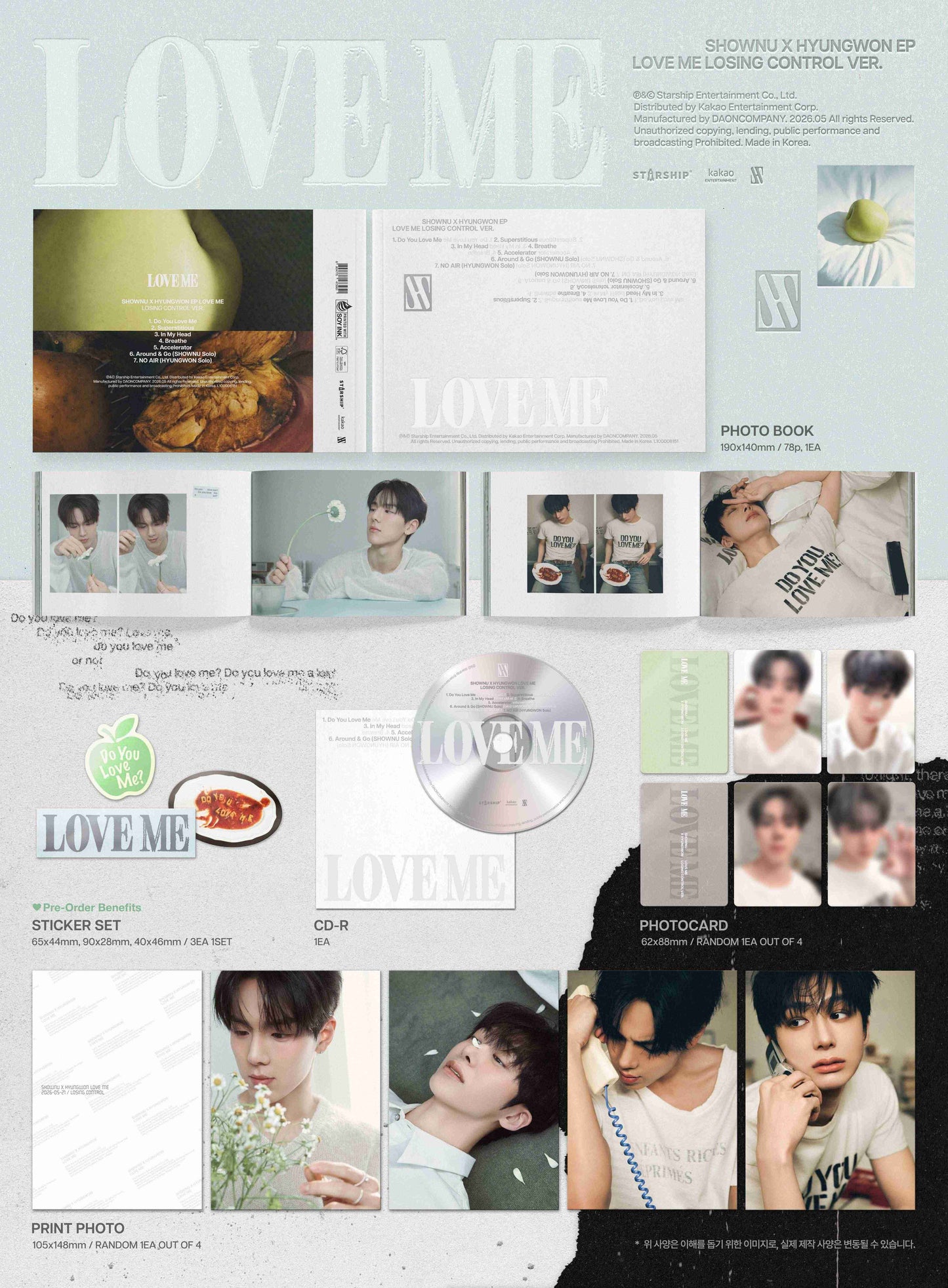 SHOWNU X HYUNGWON - EP [LOVE ME] (LOSING CONTROL VER.)