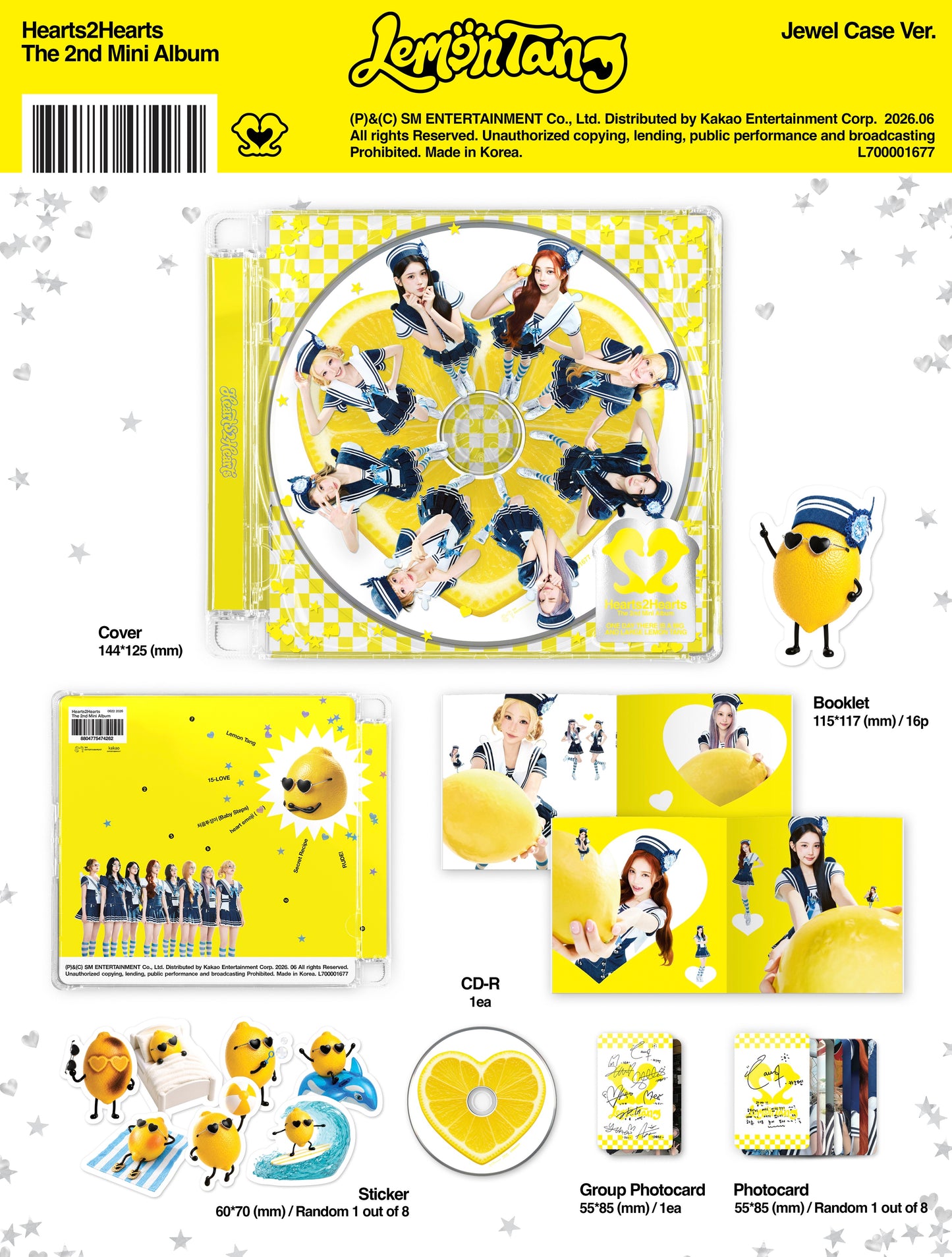 Hearts2Hearts - 2ND MINI ALBUM [Lemon Tang] (Jewel Case Ver.)