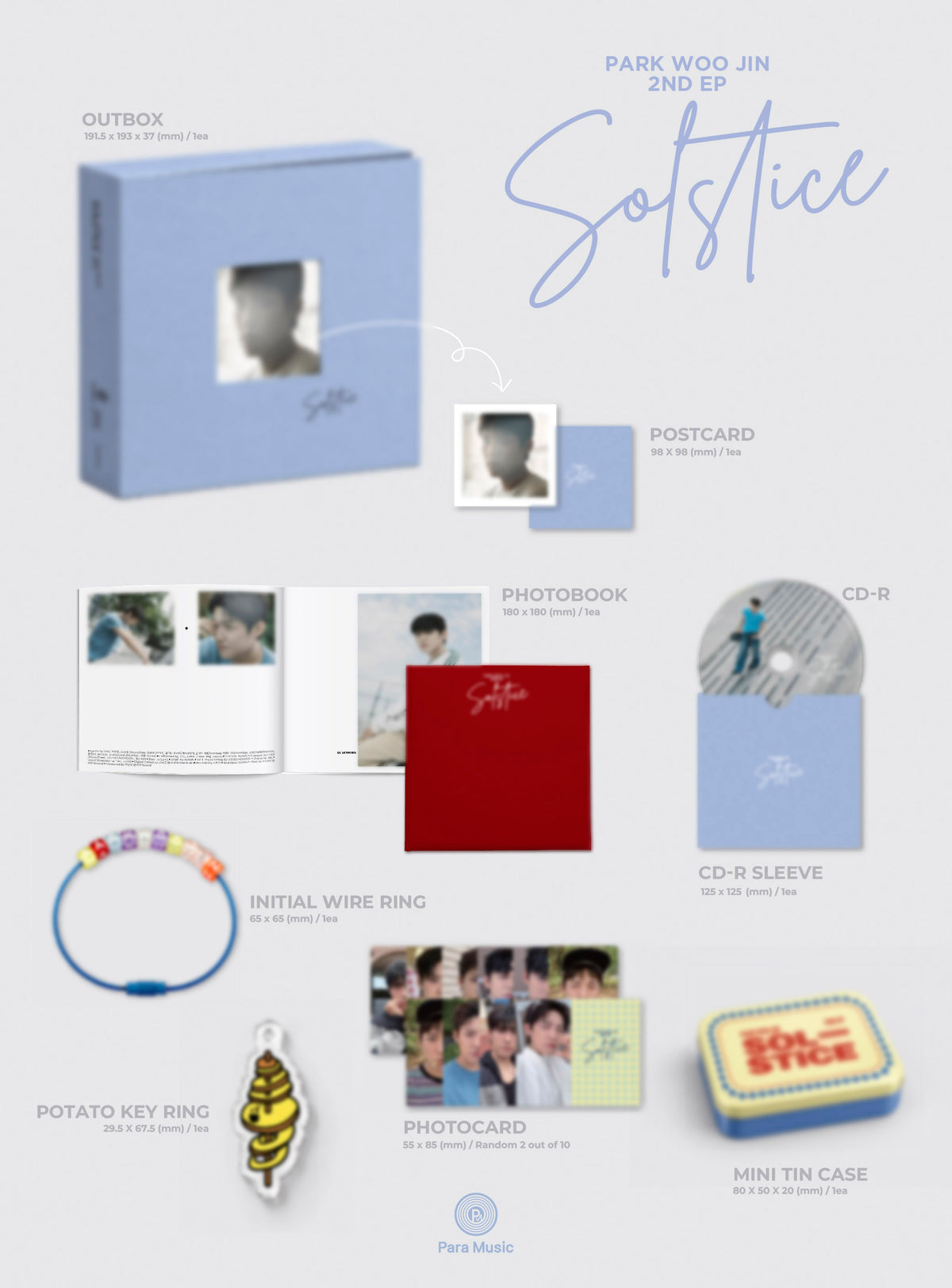 ⏰PARK WOO JIN - 2nd Mini Album [SOLSTICE]