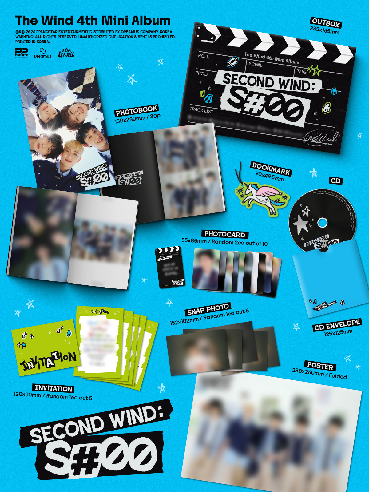 ⏰The Wind - 4th Mini Album [Second wind : S#00] (Photobook Ver.)