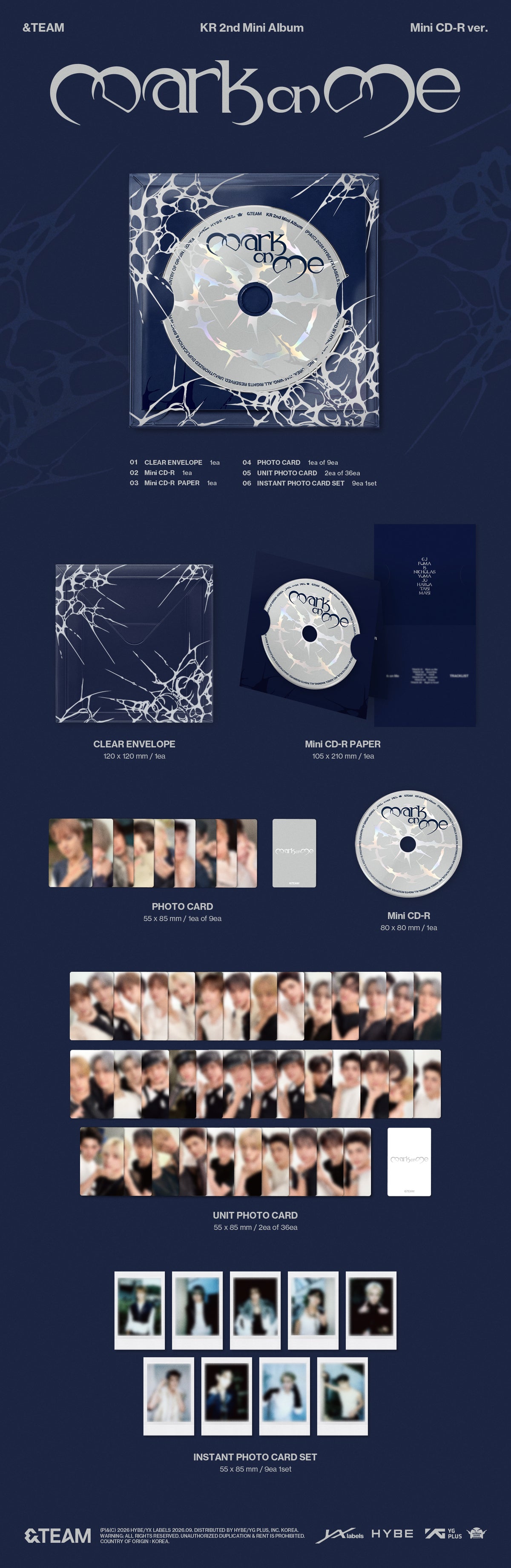 &TEAM - KR 2nd Mini Album[Mark on Me](Mini CD-R ver.)