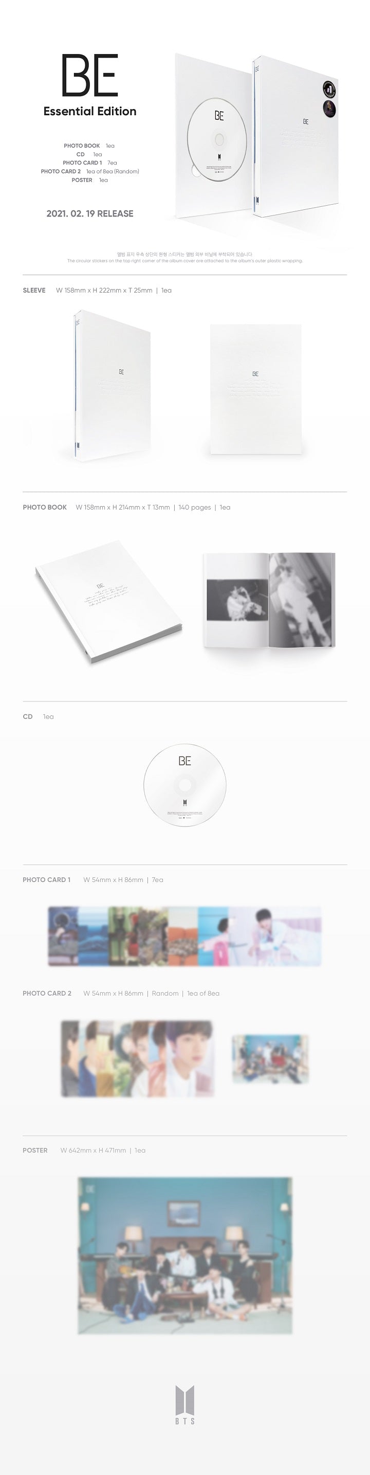 🚗BTS - [BE] (Essential Edition)