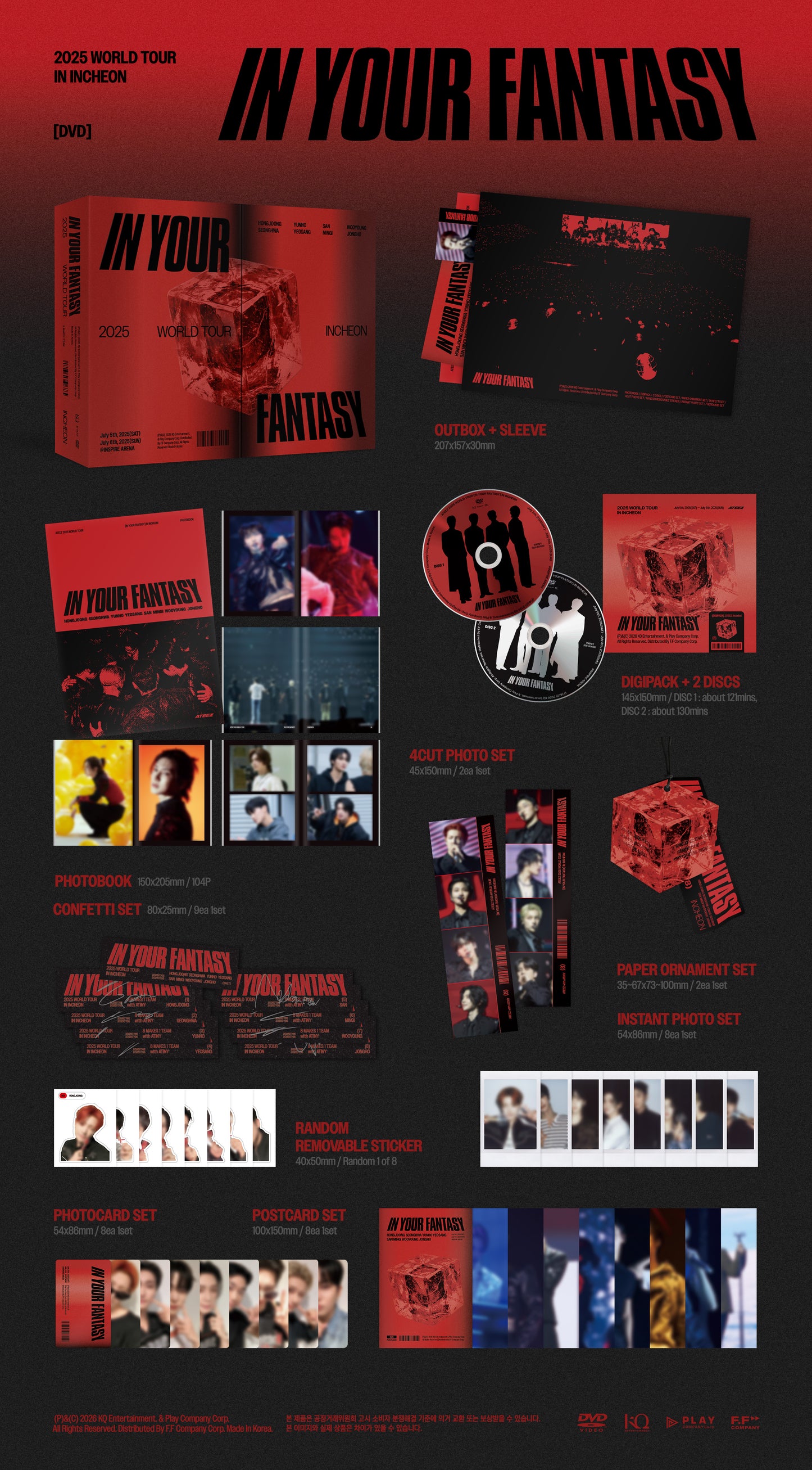 ⏰ATEEZ - 2025 WORLD TOUR [IN YOUR FANTASY] IN INCHEON DVD