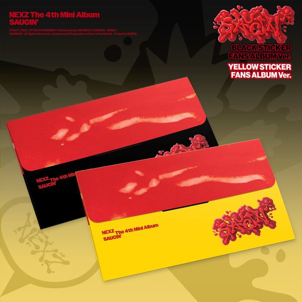 NEXZ - The 4th Mini Album [SAUCIN] (BLACK STICKER FANS ALBUM ver. / YELLOW STICKER FANS ALBUM ver.)random