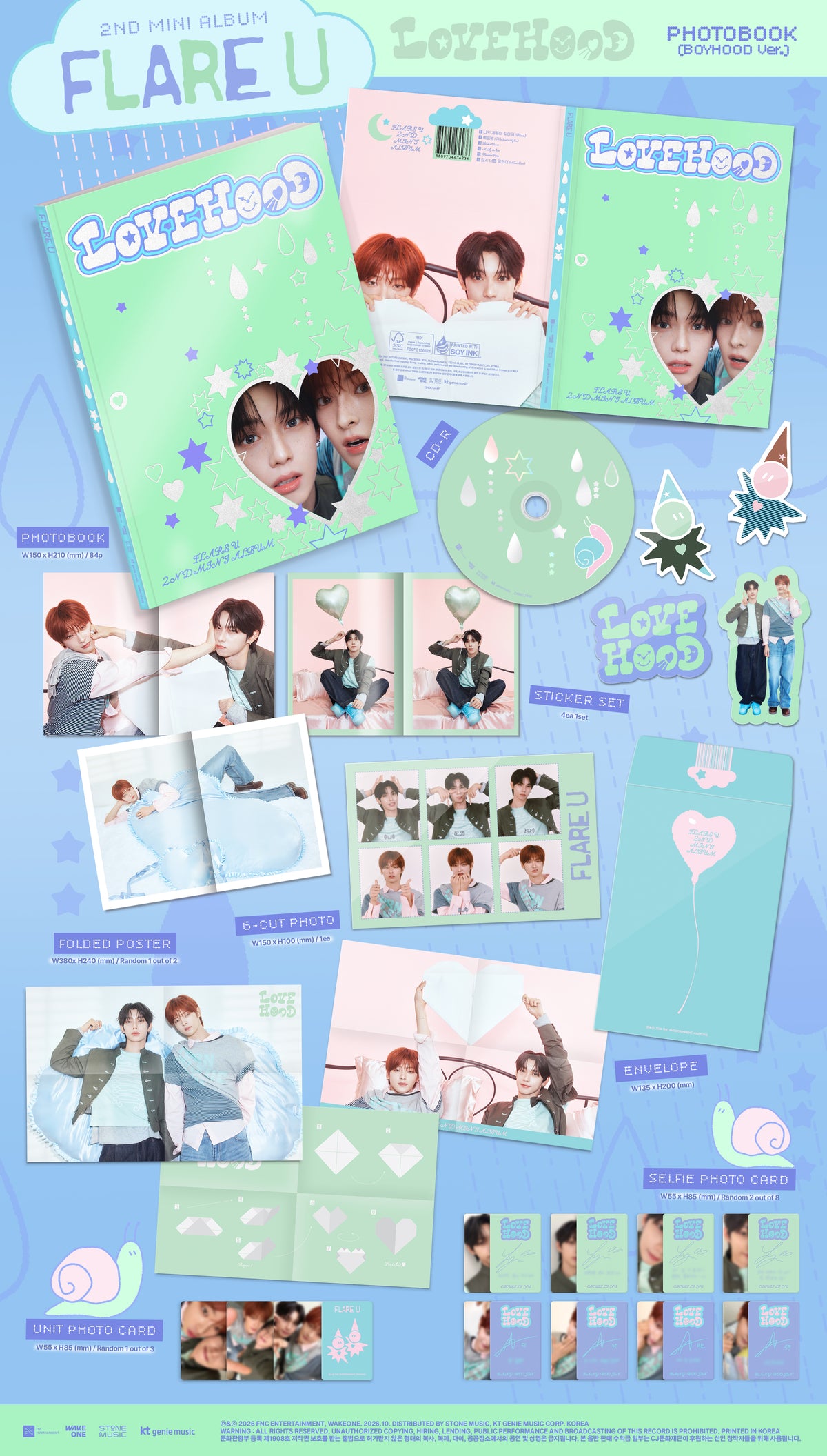 ⏰FLARE U - 2nd Mini Album [LOVEHOOD] Random