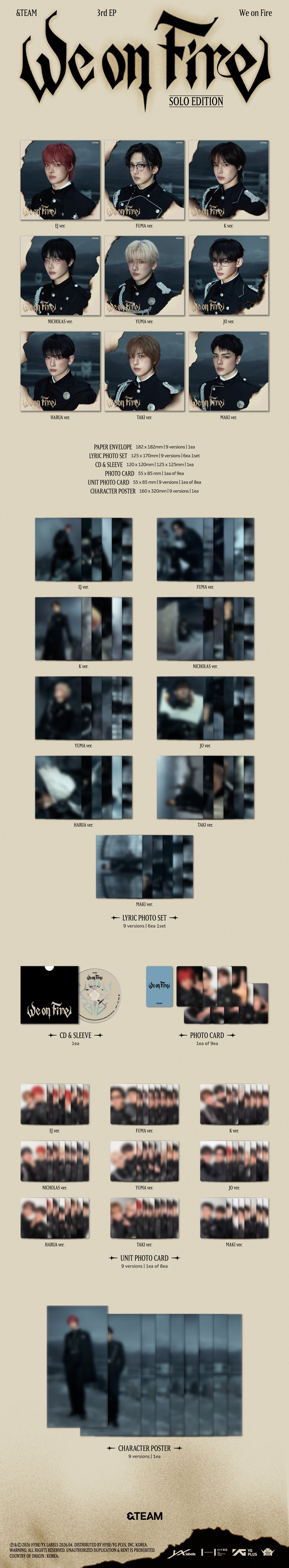 &TEAM - 3rd EP[We on Fire](SOLO EDITION)random
