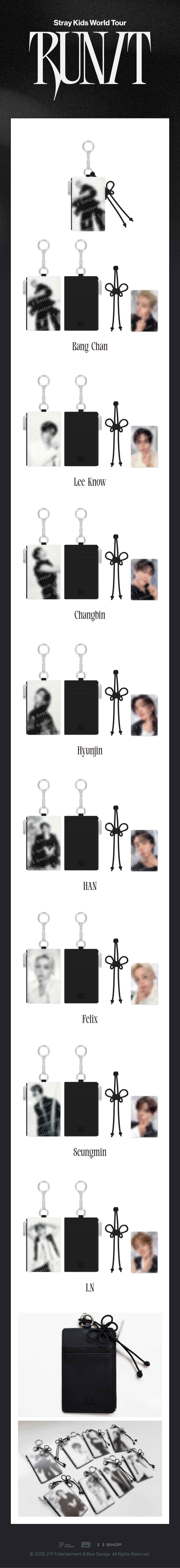 ⏰Stray Kids - 2026 World Tour [RUN IT] MD -  CARD HOLDER KEYRING