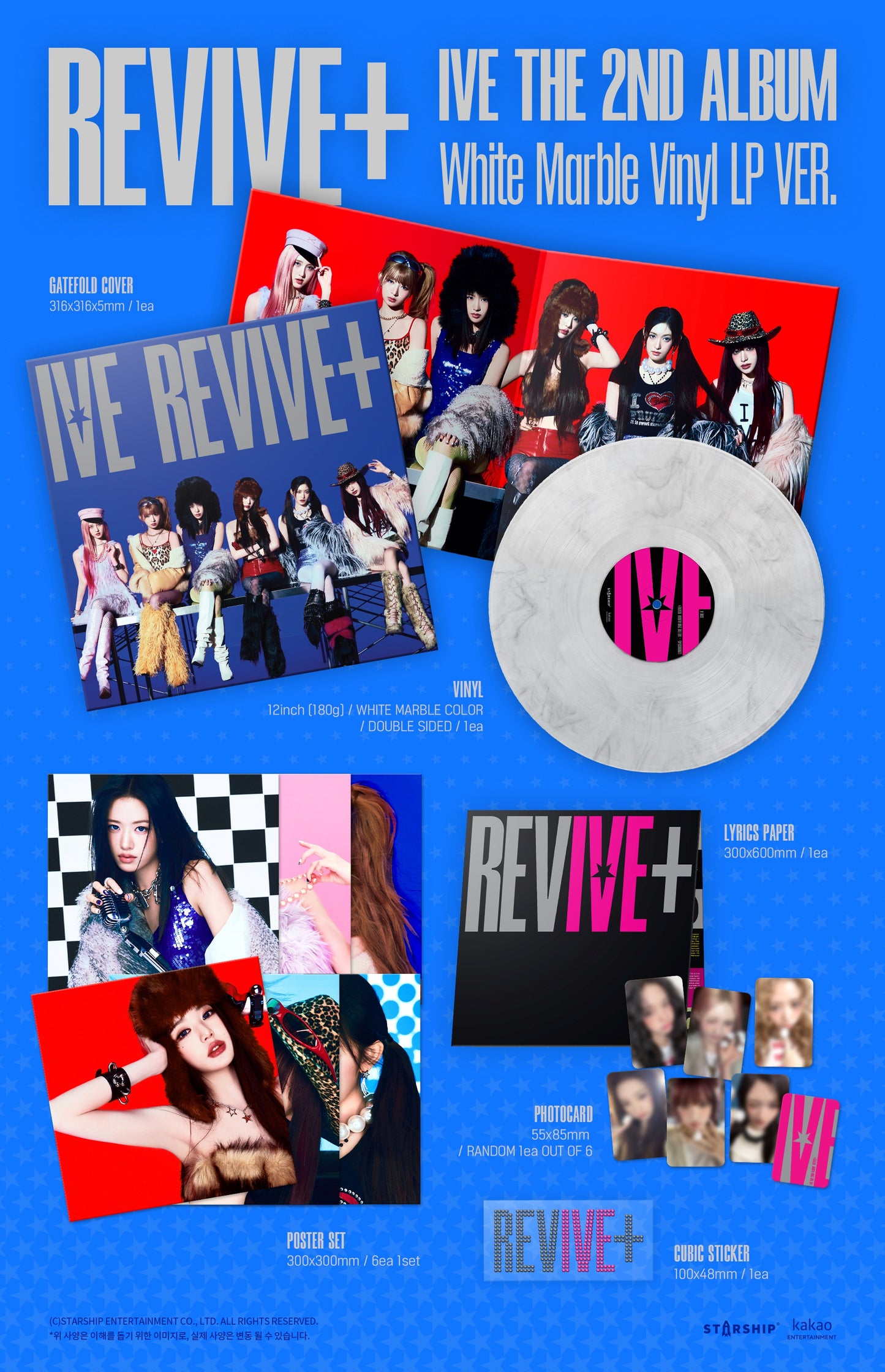 IVE - THE 2ND ALBUM [REVIVE+] (White Marble Vinyl LP VER.)
