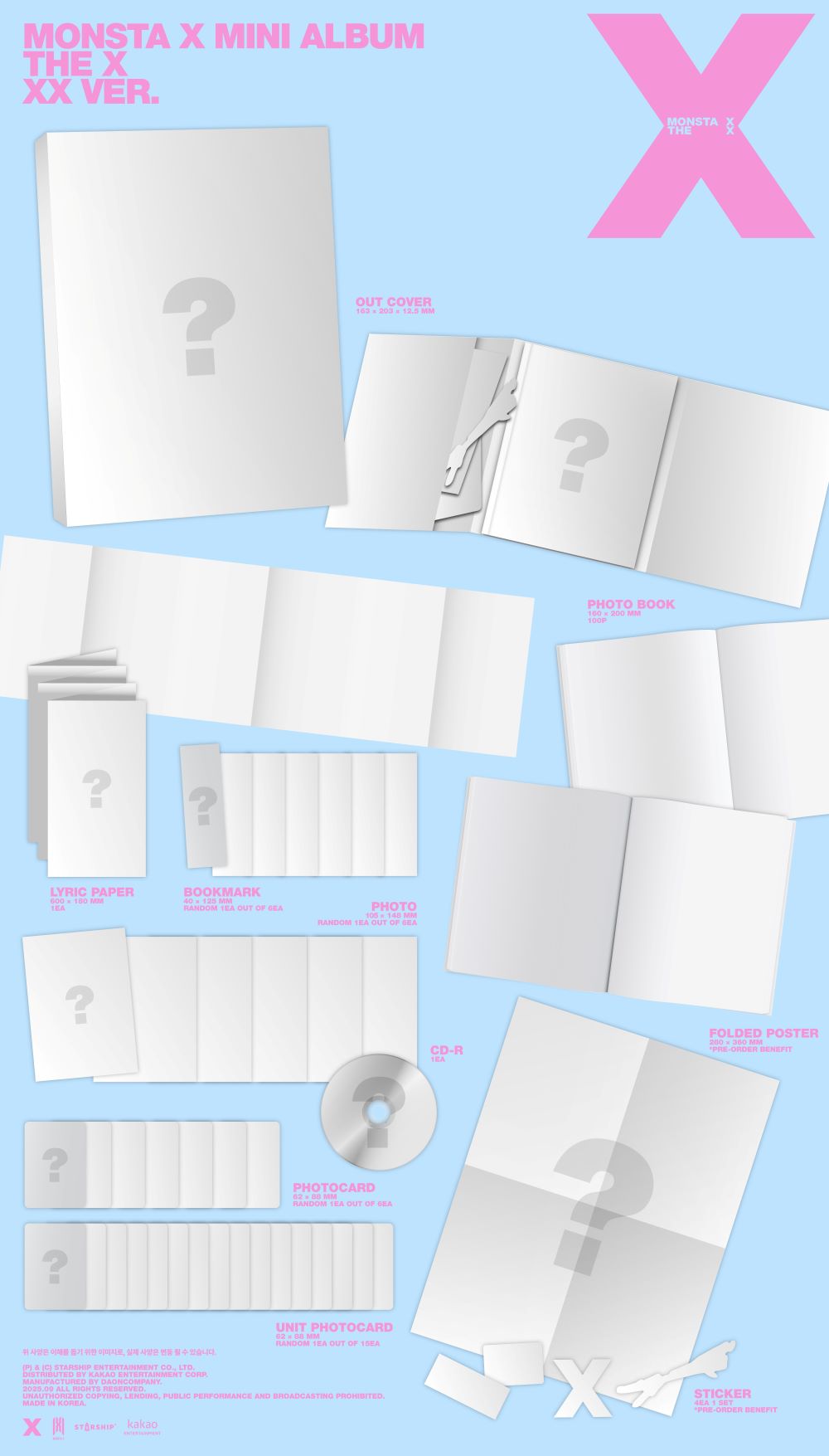 MONSTA X - MINI ALBUM [THE X](Standard ver.)random