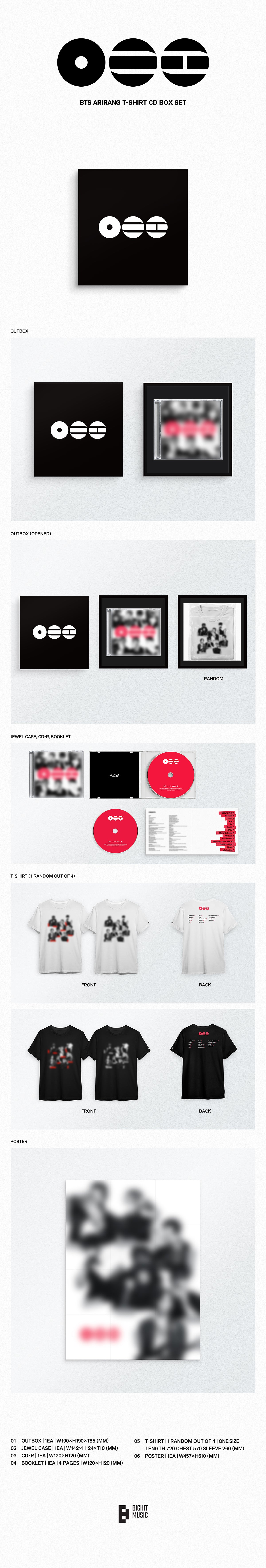 BTS - ARIRANG (T-shirt CD Box Set)