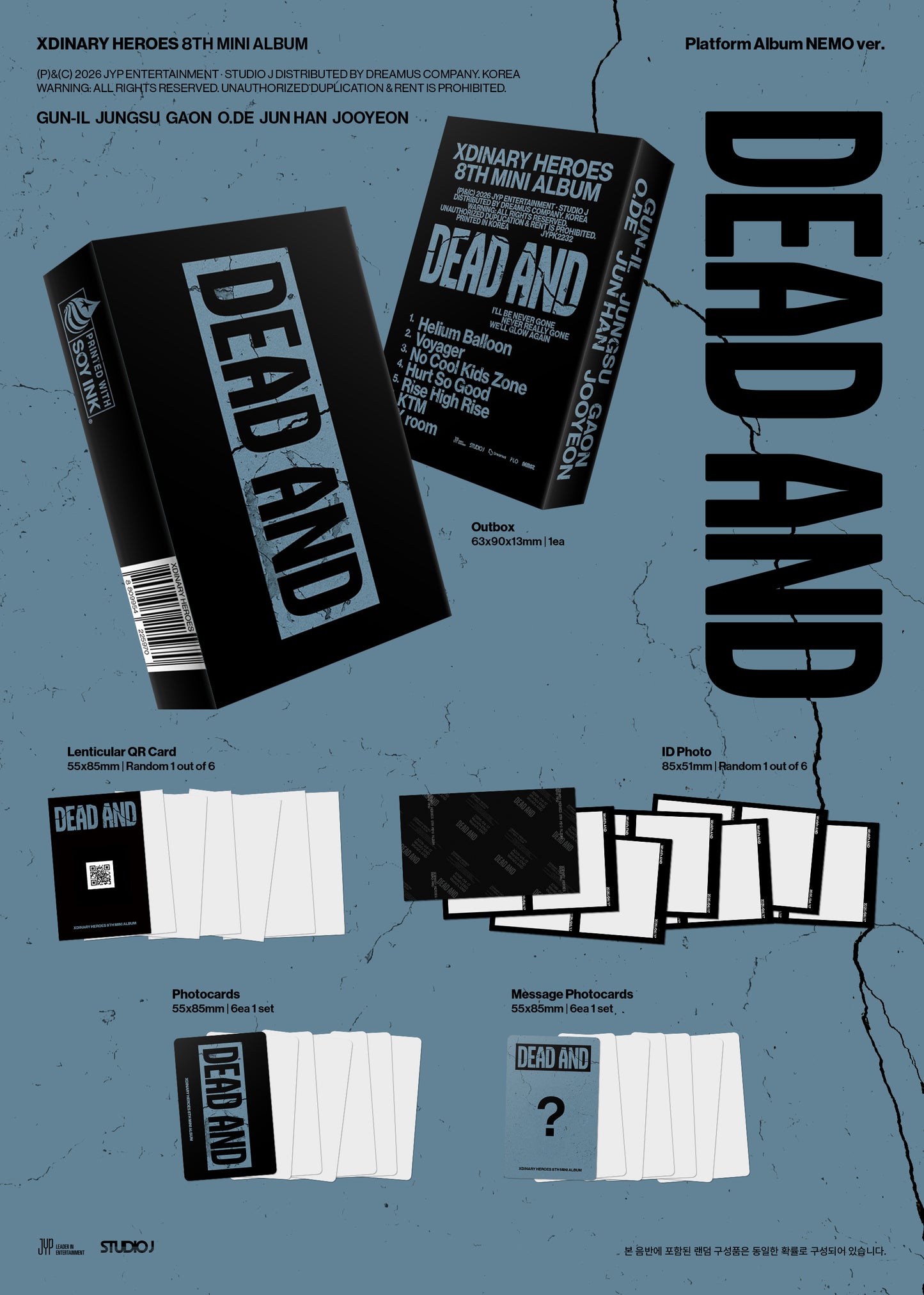 Xdinary Heroes - 8TH MINI ALBUM [DEAD AND](Platform NEMO ver.)