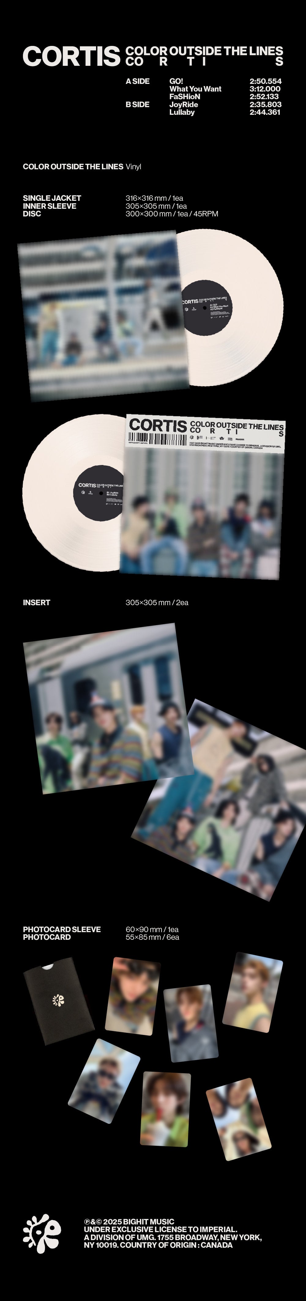 🚗CORTIS -The 1st EP [COLOR OUTSIDE THE LINES] (Vinyl)