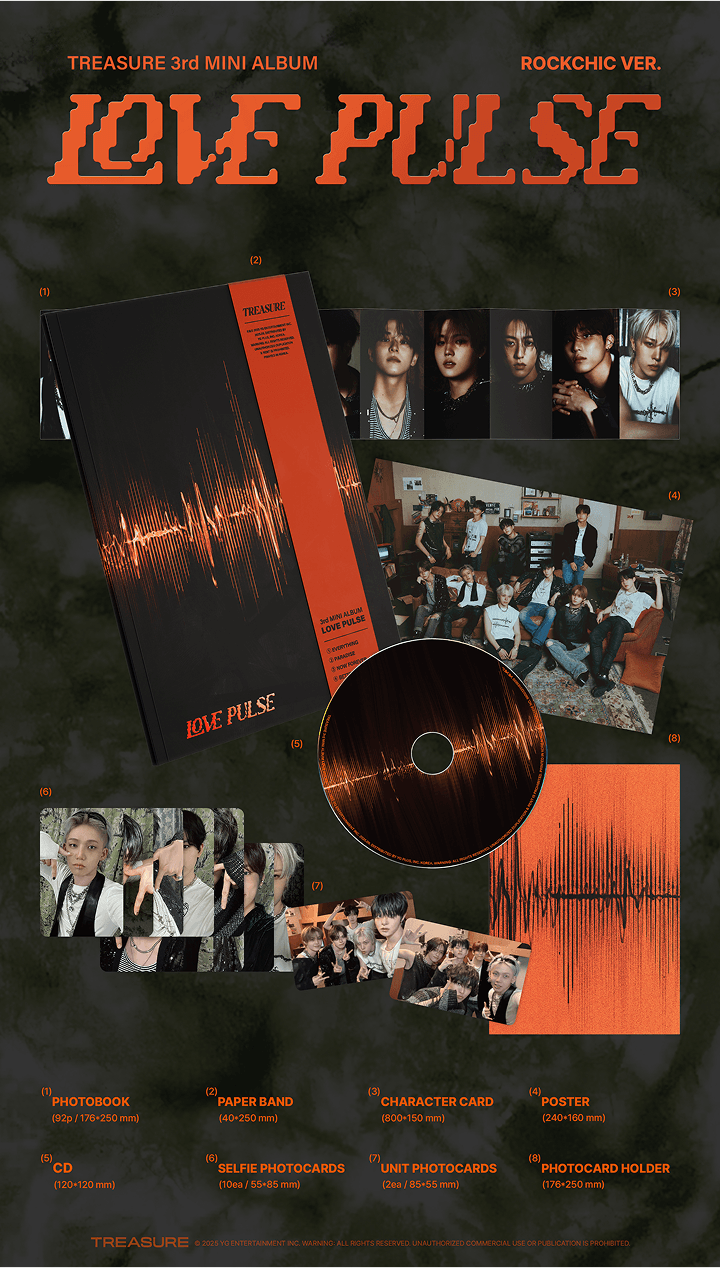 🚗TREASURE - 3rd MINI ALBUM [LOVE PULSE] random