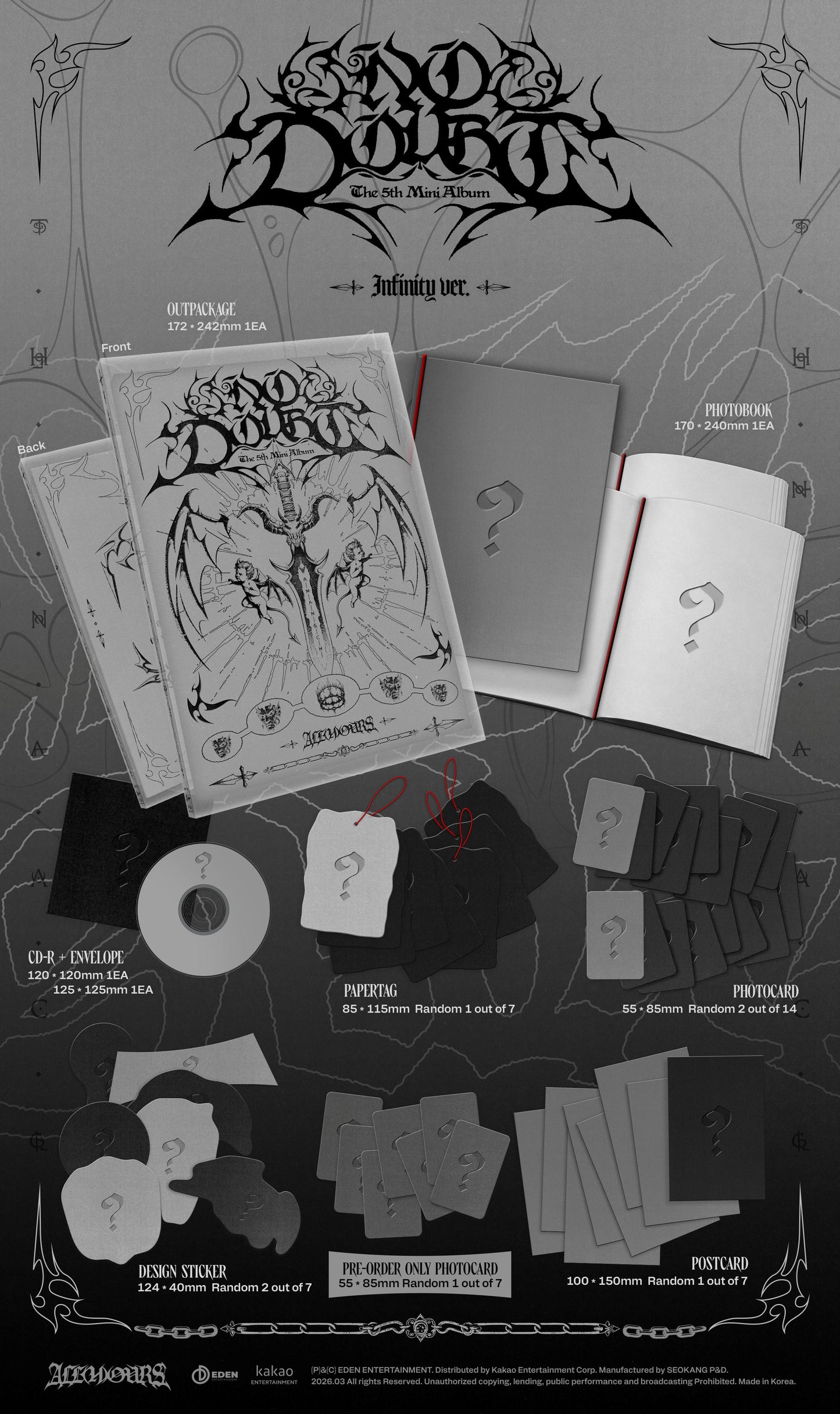 ALL(H)OURS - 5TH MINI ALBUM [NO DOUBT] (ETERNITY ver. / INFINITY ver.)random