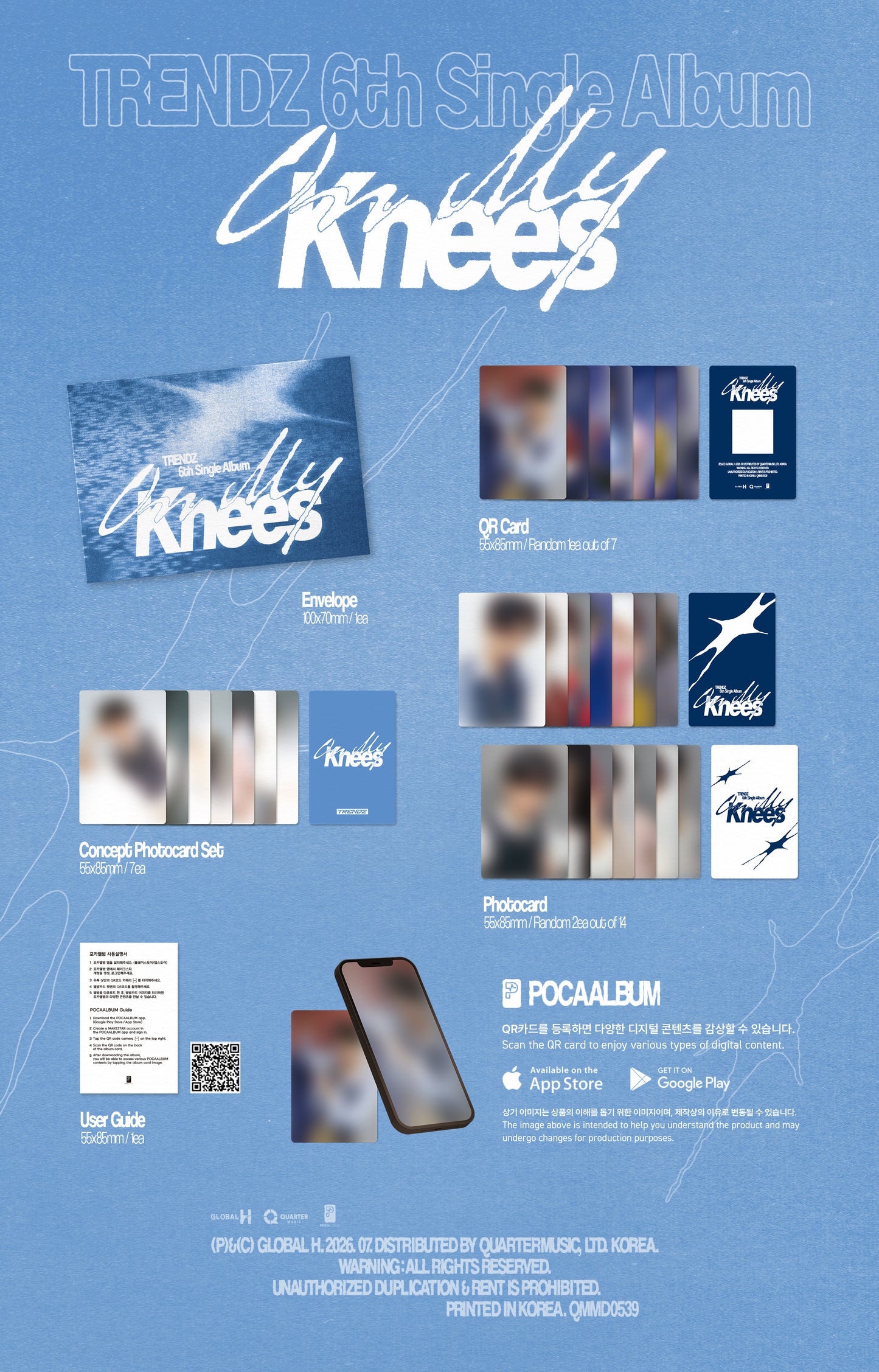 ⏰TRENDZ - 6th Single Album [On My Knees] (POCAALBUM)