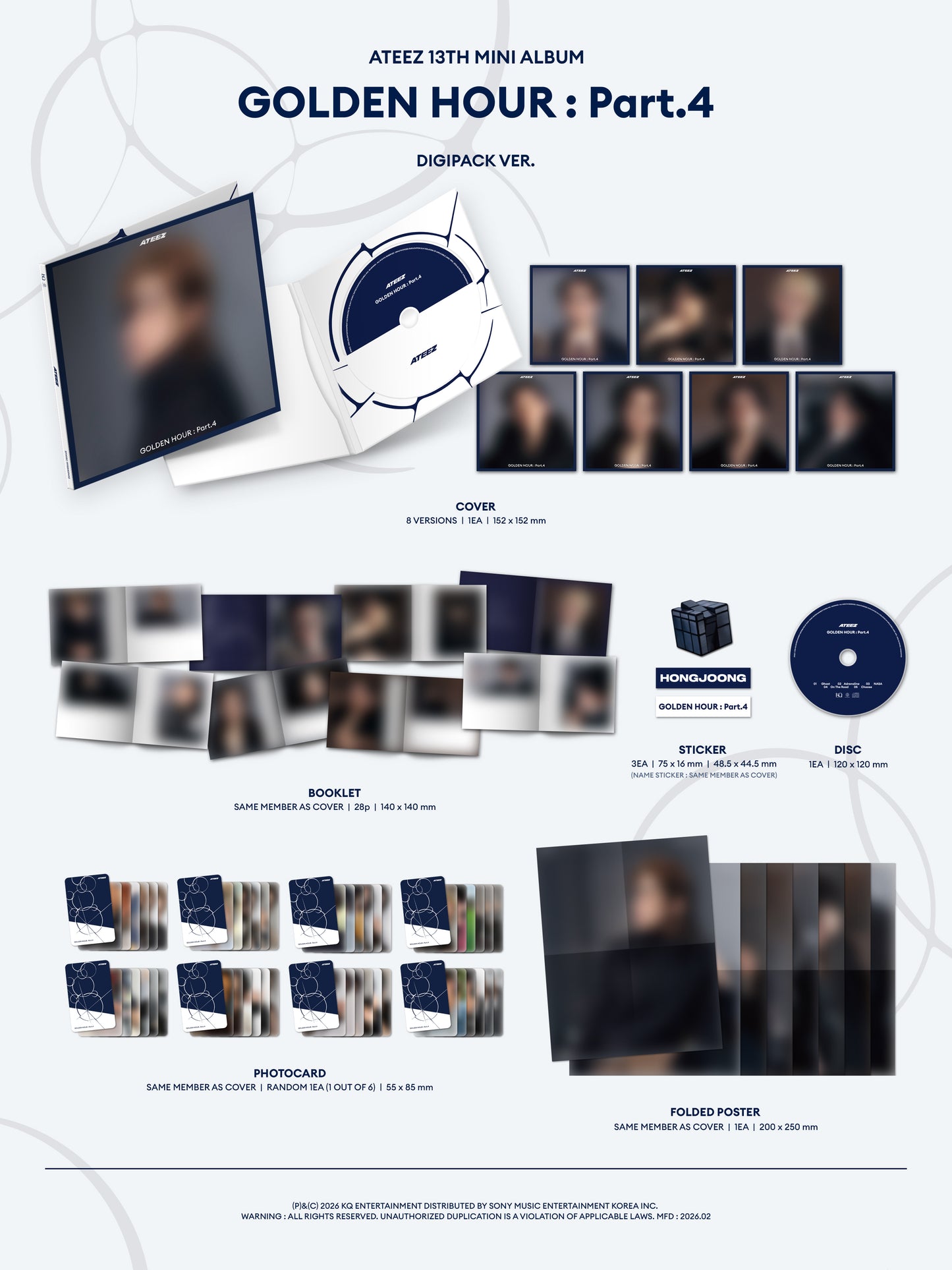 ATEEZ - GOLDEN HOUR : Part.4 (DIGIPACK VER.)random