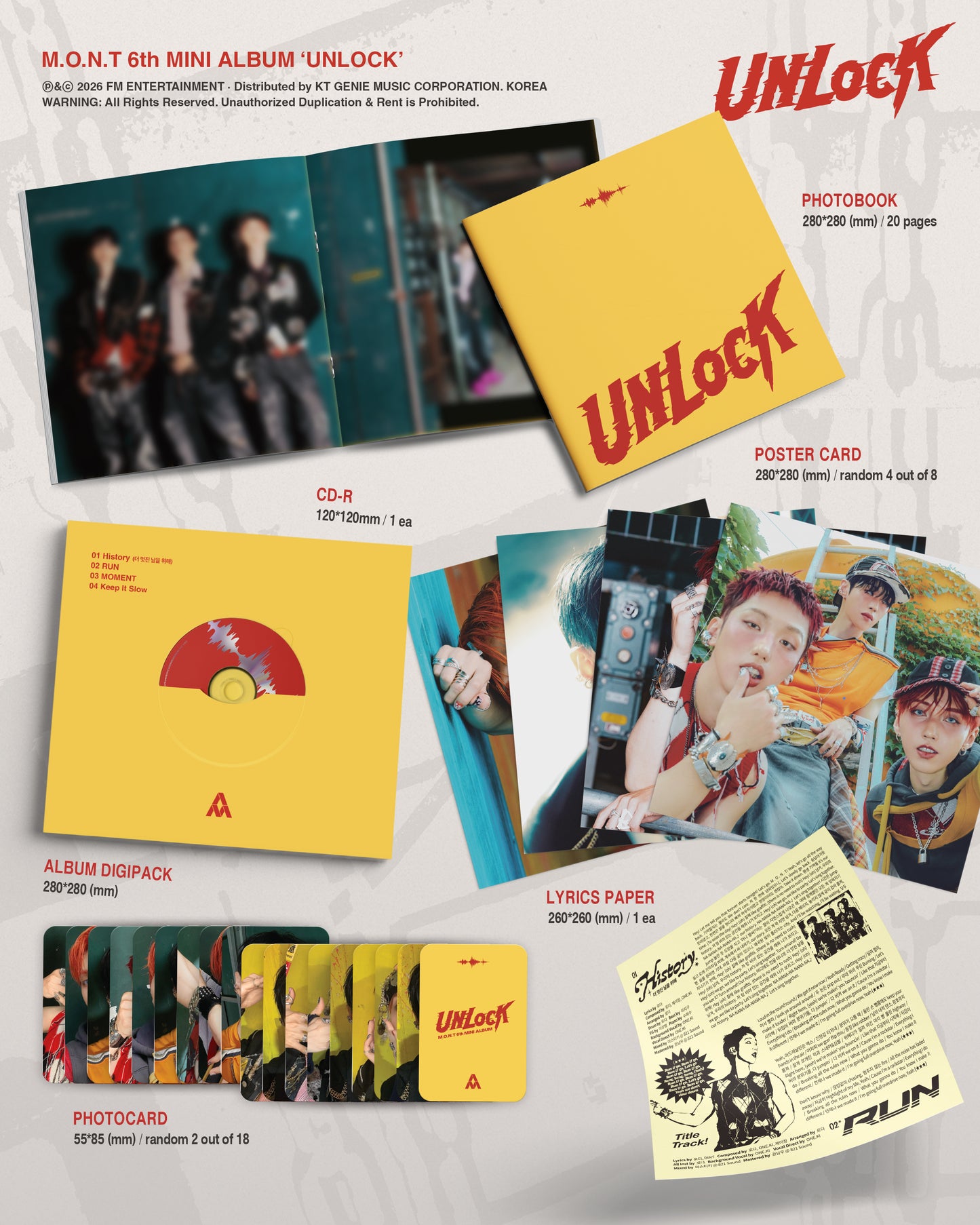 ⏰M.O.N.T - 6TH MINI ALBUM [UNLOCK]