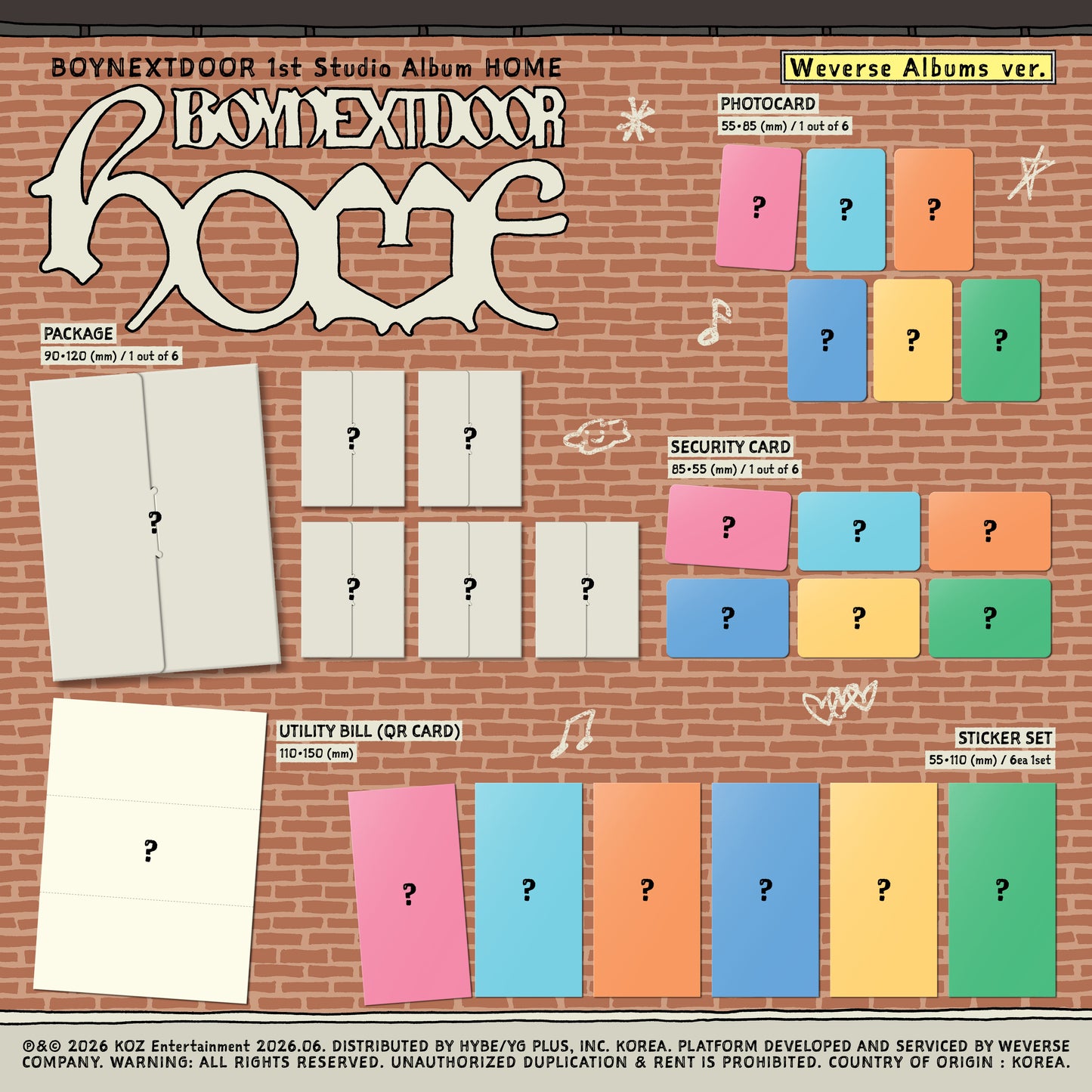 ⏰BOYNEXTDOOR - 1st Studio Album [HOME] (Weverse Albums ver.)
