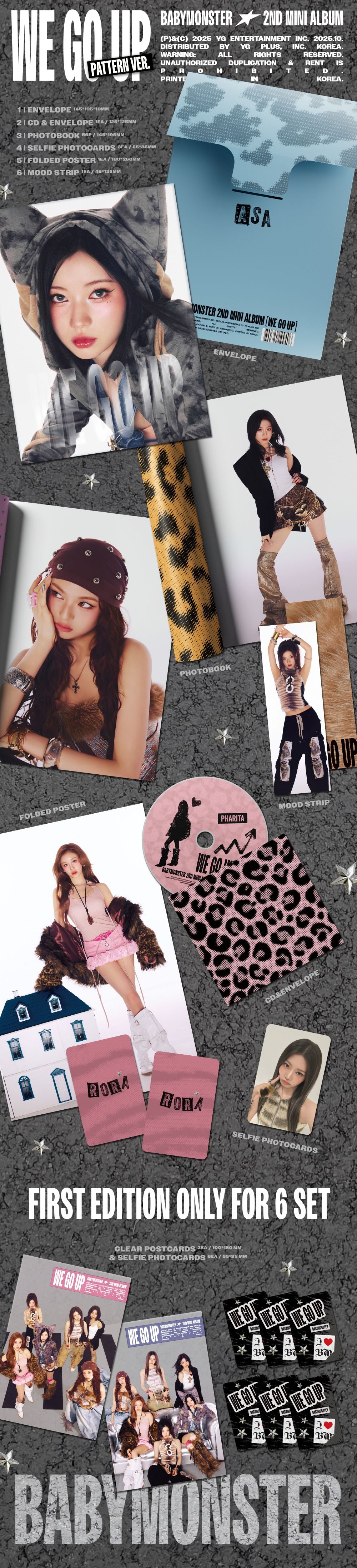 BABYMONSTER - 2nd MINI ALBUM [WE GO UP] (PATTERN Ver.)random