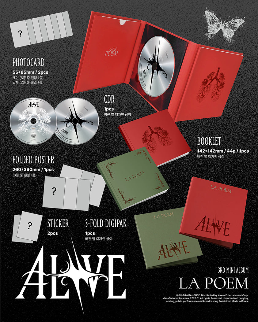 LA POEM - 3RD MINI ALBUM [ALIVE] (RED ver. / GREEN ver.)random
