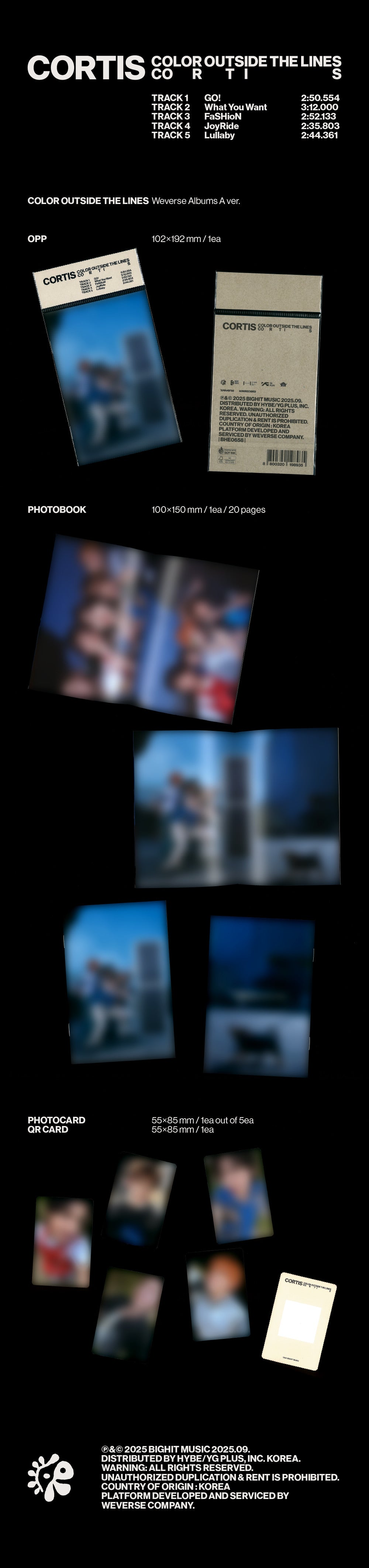 CORTIS- The 1st EP [COLOR OUTSIDE THE LINES] (Weverse Albums ver.)random