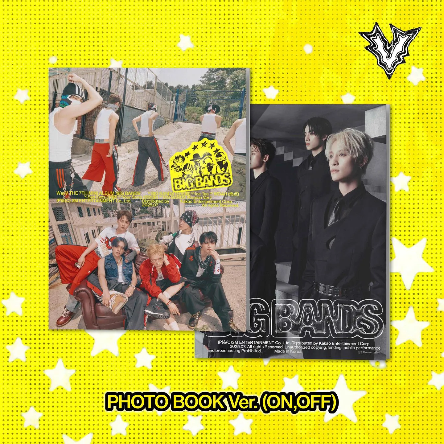 🚗WayV - 7TH MINI ALBUM [BIG BANDS] (PHOTO BOOK Ver.)random