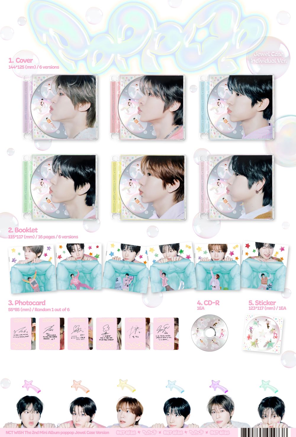 🚗NCT WISH - [poppop] (Jewel Case Ver.)random