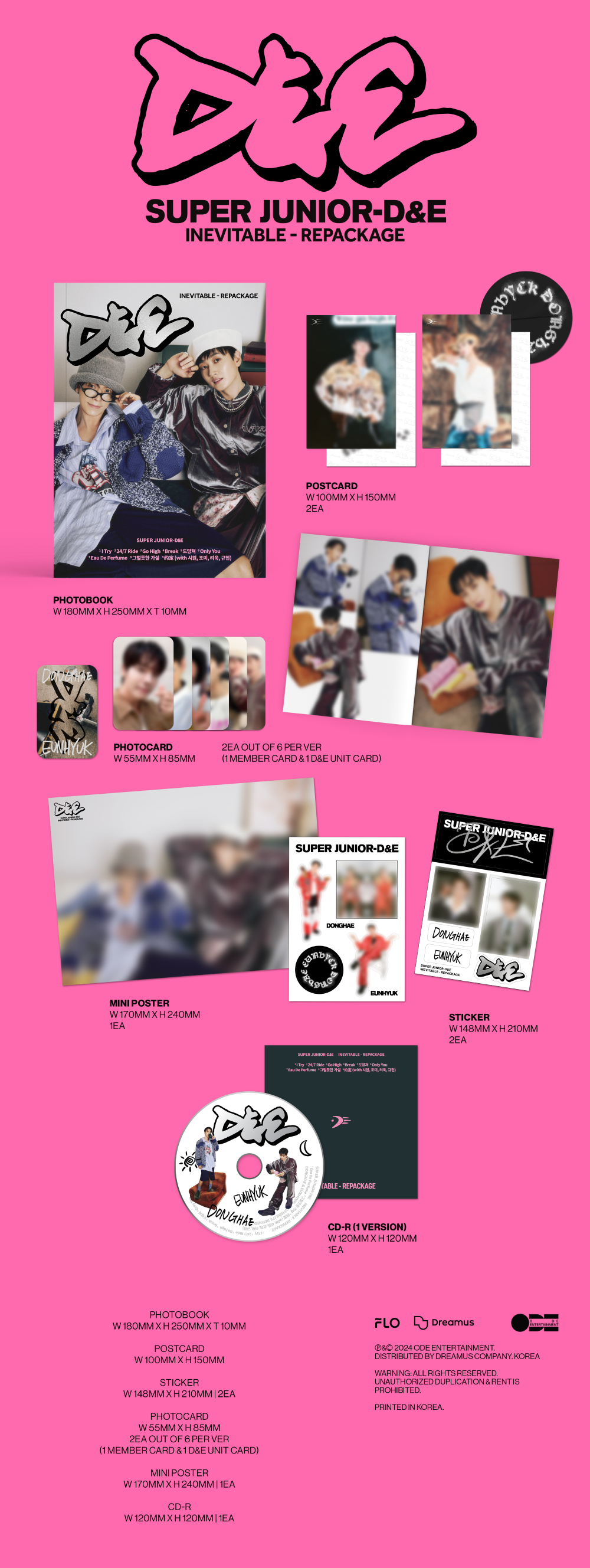 SUPER JUNIOR(D&E) 6TH MINI ALBUM [INEVITABLE - REPACKAGE]