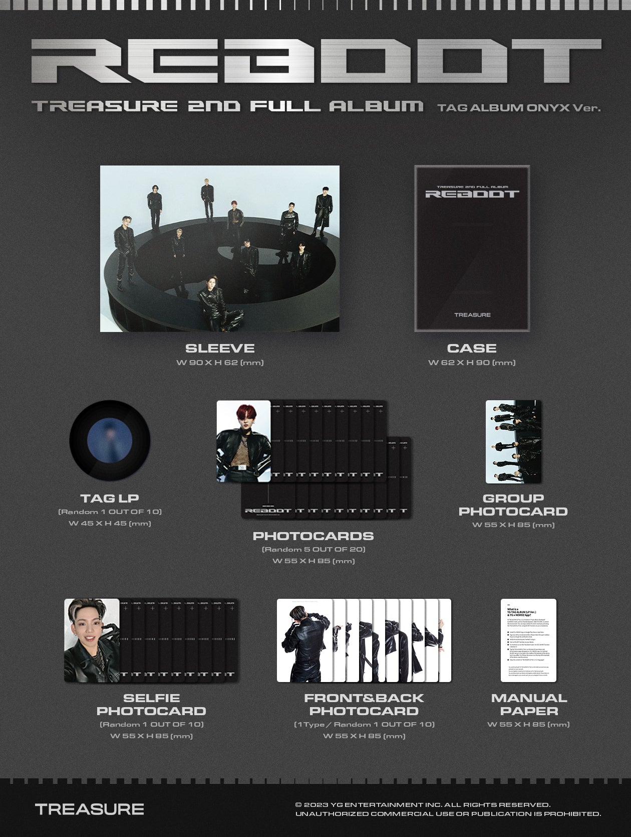 TREASURE - 2ND FULL ALBUM [REBOOT] (YG TAG ALBUM)random