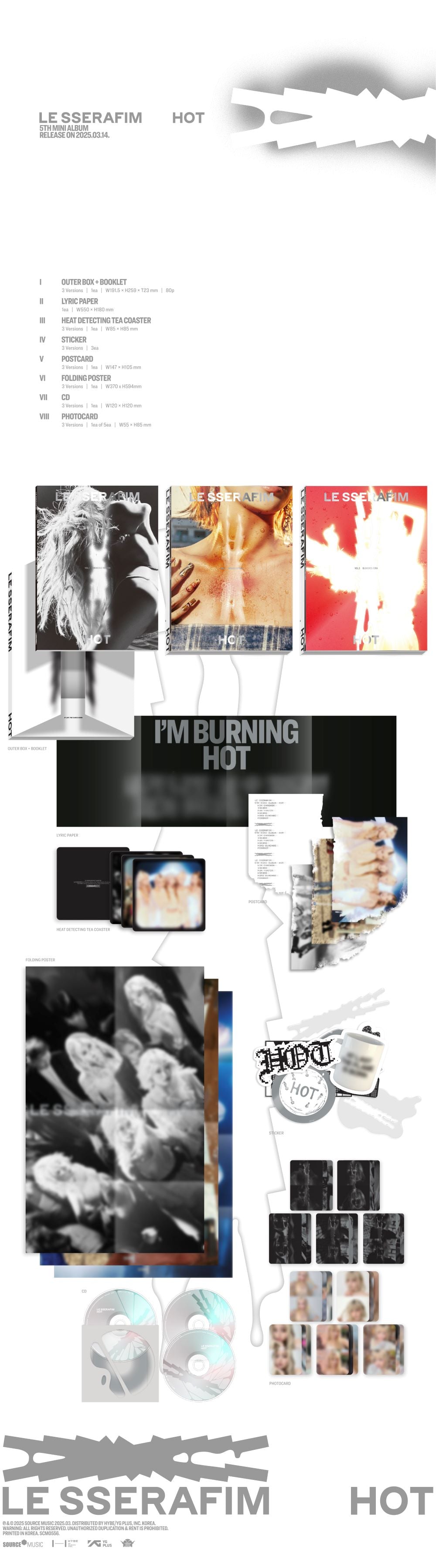 LE SSERAFIM - 5TH MINI ALBUM [HOT]random