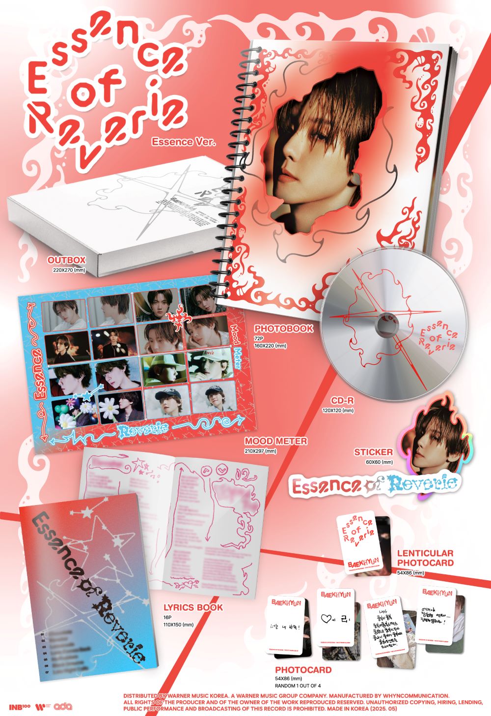 BAEKHYUN - 5th Mini Album[Essence of Reverie] (Photobook Ver.)random