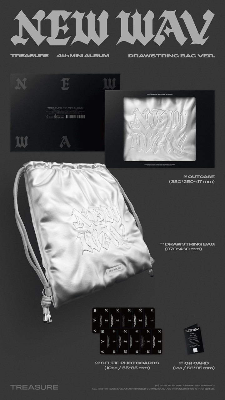 TREASURE - 4th MINI ALBUM [NEW WAV] (DRAWSTRING BAG VER.) (Limited Edition)