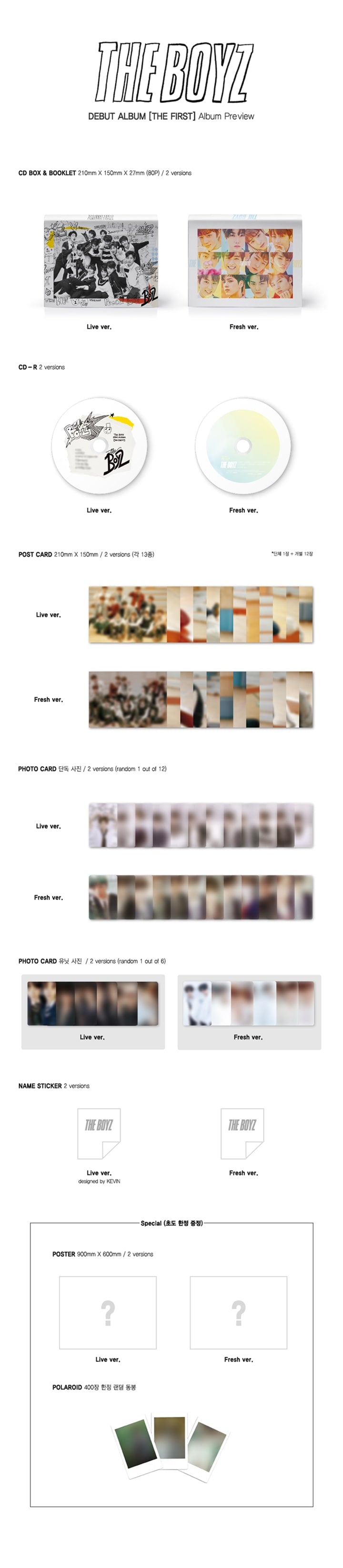 THE BOYZ - MINI ALBUM [THE FIRST]random