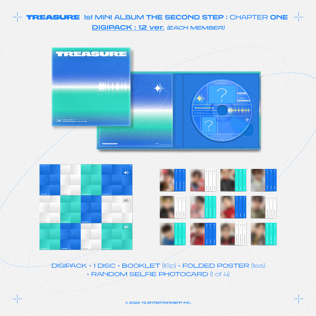 🚗TREASURE - 1ST MINI ALBUM [THE SECOND STEP : CHAPTER ONE] (DIGIPACK ver.)random