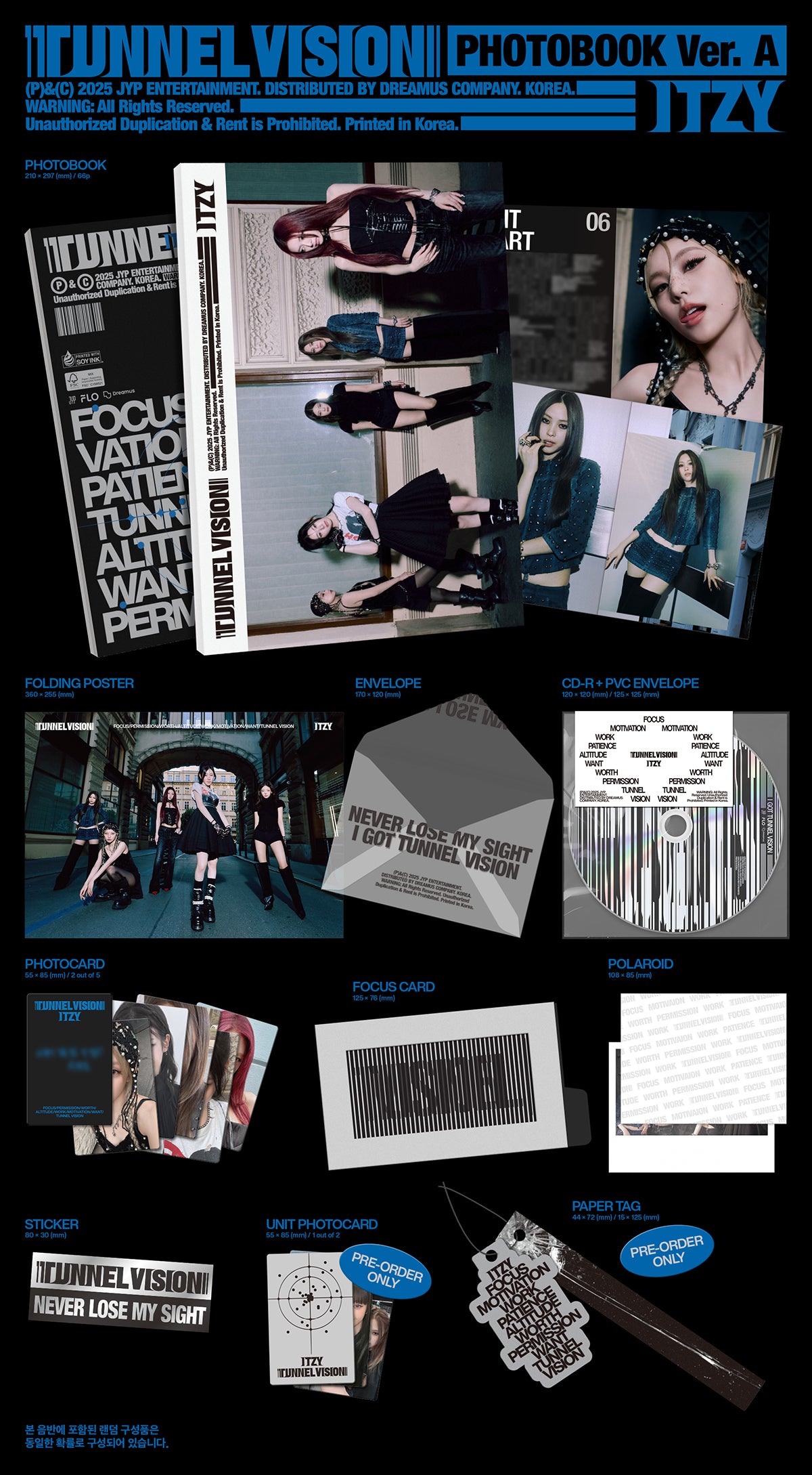🚗ITZY - [TUNNEL VISION] (Photobook Ver. )random