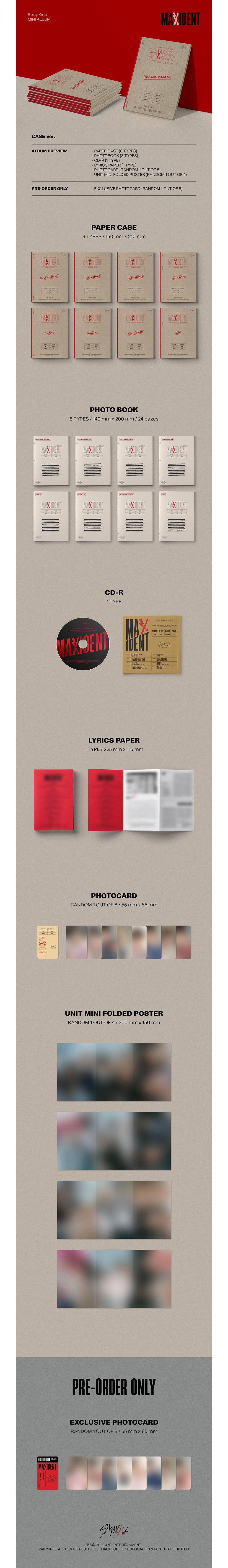 STRAY KIDS - [MAXIDENT] (CASE Ver.) random