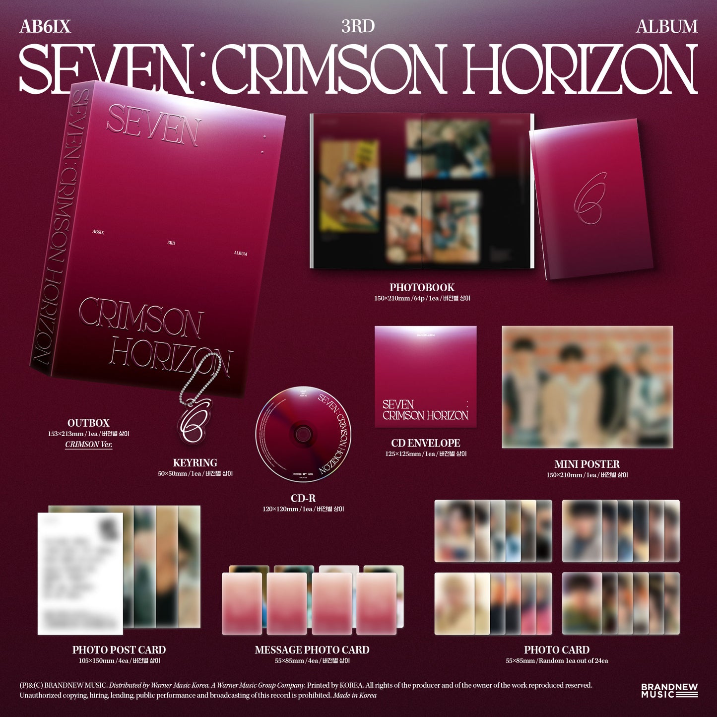 AB6IX - 3RD ALBUM [SEVEN : CRIMSON HORIZON] (PHOTOBOOK VER.)random