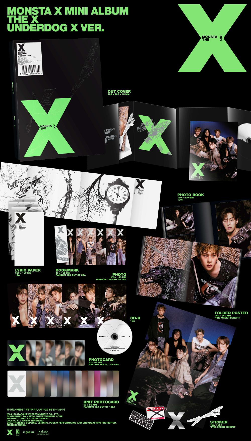 MONSTA X - MINI ALBUM [THE X](Standard ver.)random