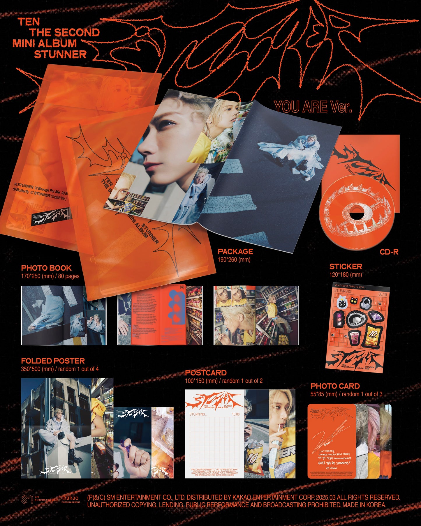 🚗TEN - 2ND MINI ALBUM [STUNNER] (YOU ARE Ver.)