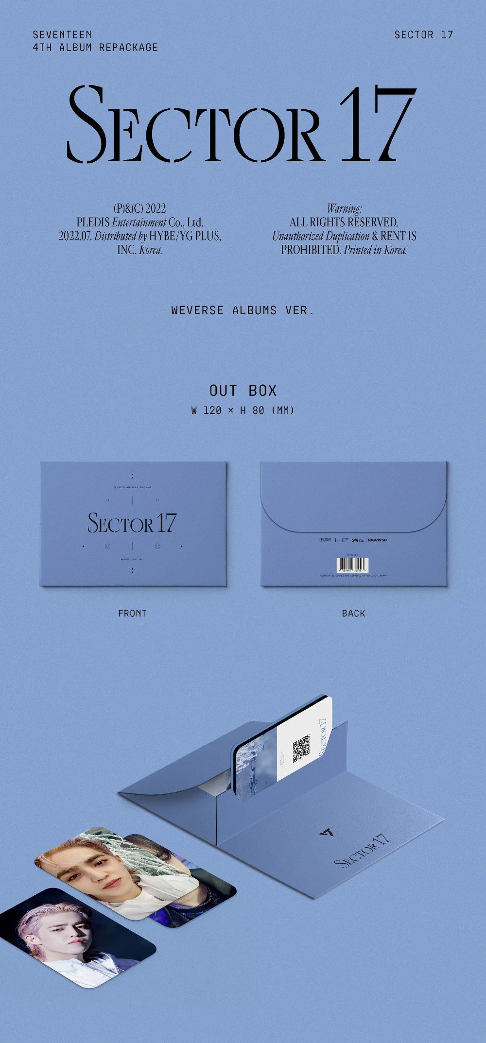 SEVENTEEN - 4th ALBUM REPACKAGE [SECTOR 17] (Weverse Albums ver.)