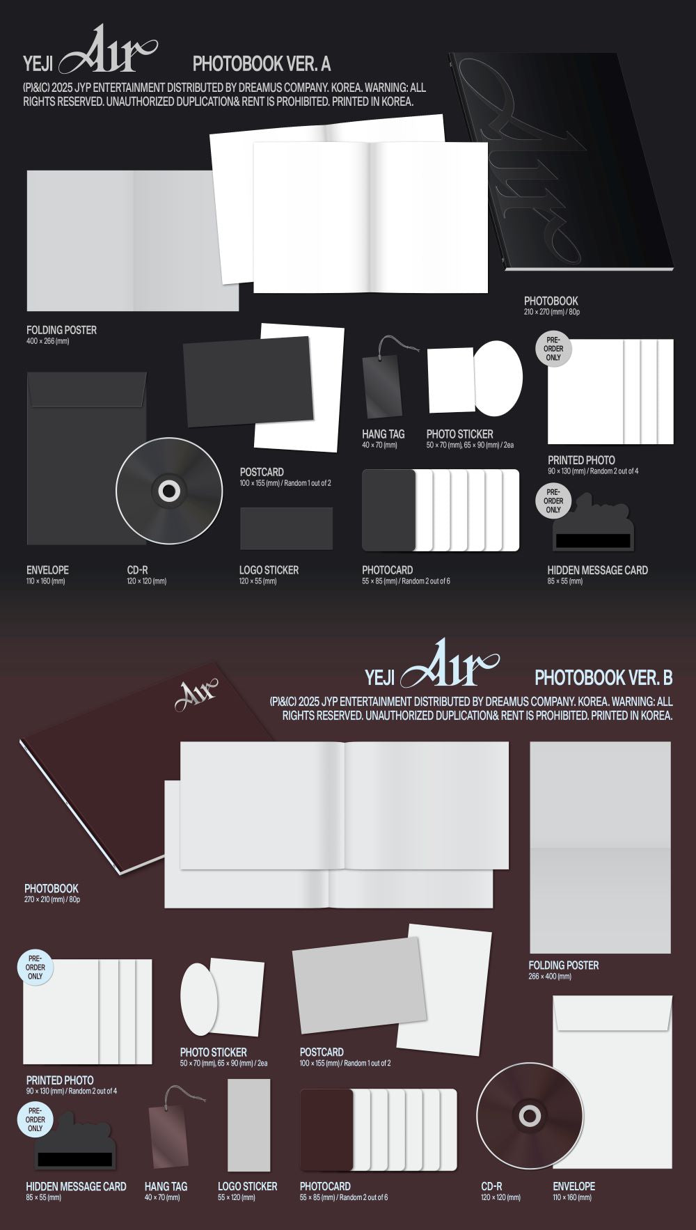 YEJI - [ Air ] (Photobook Ver.)random