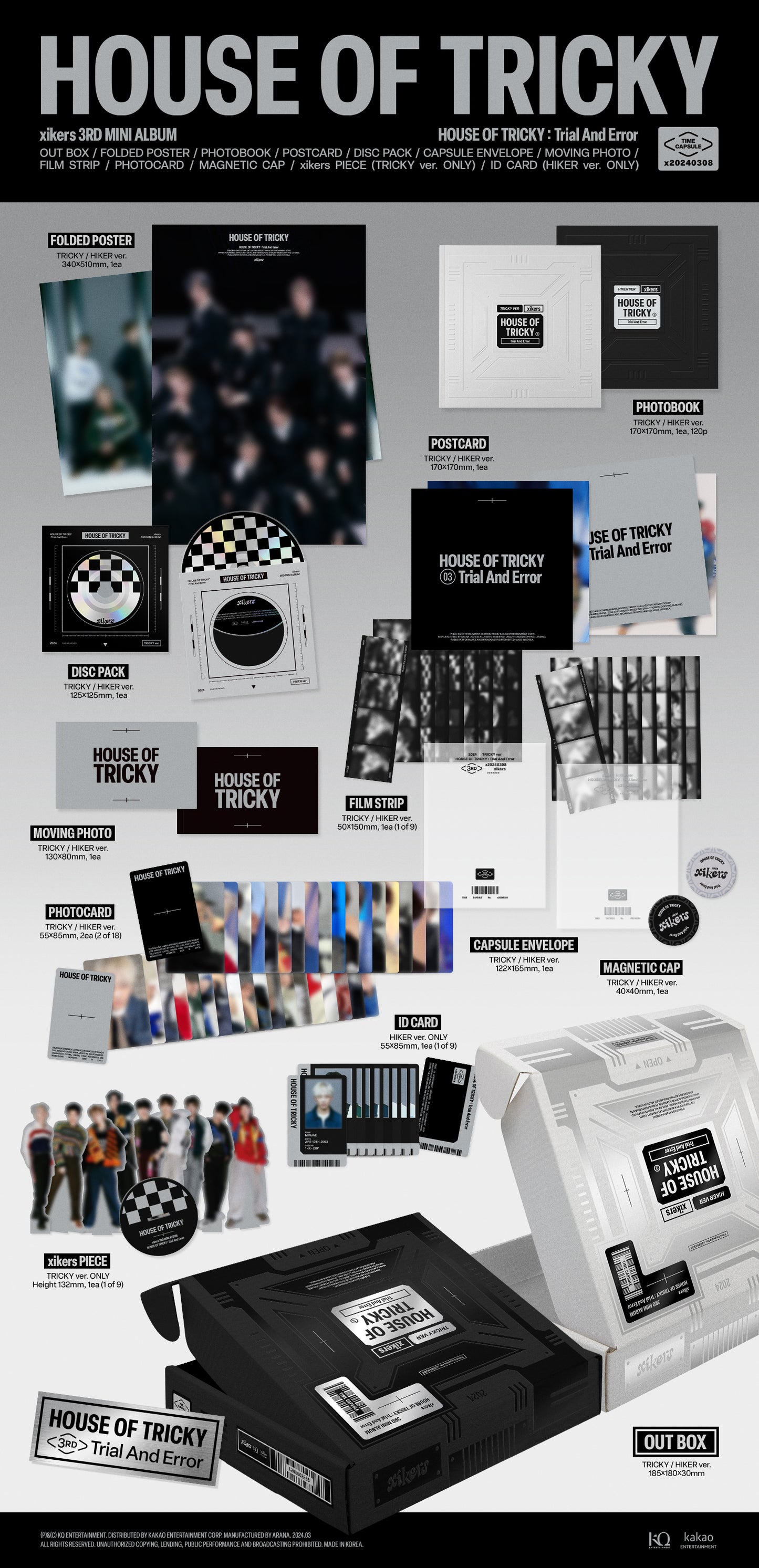 🚗xikers - 3RD MINI ALBUM [HOUSE OF TRICKY : Trial And Error]random