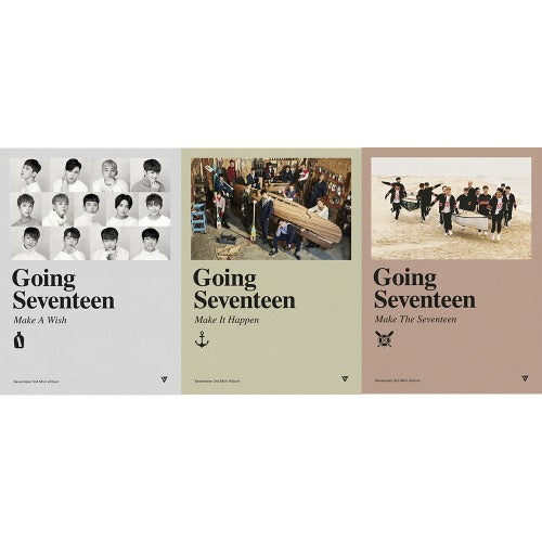 SEVENTEEN - 3rd MINI ALBUM [Going Seventeen] (Make A Wish Ver. / Make It Happen Ver. / Make The Seventeen Ver.)random