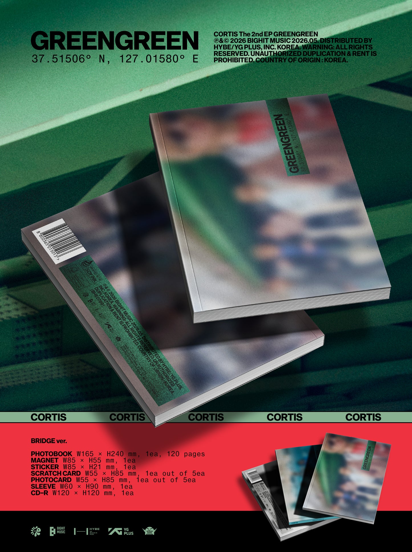 🚗CORTIS - The 2nd EP [GREENGREEN](Standard ver.)random