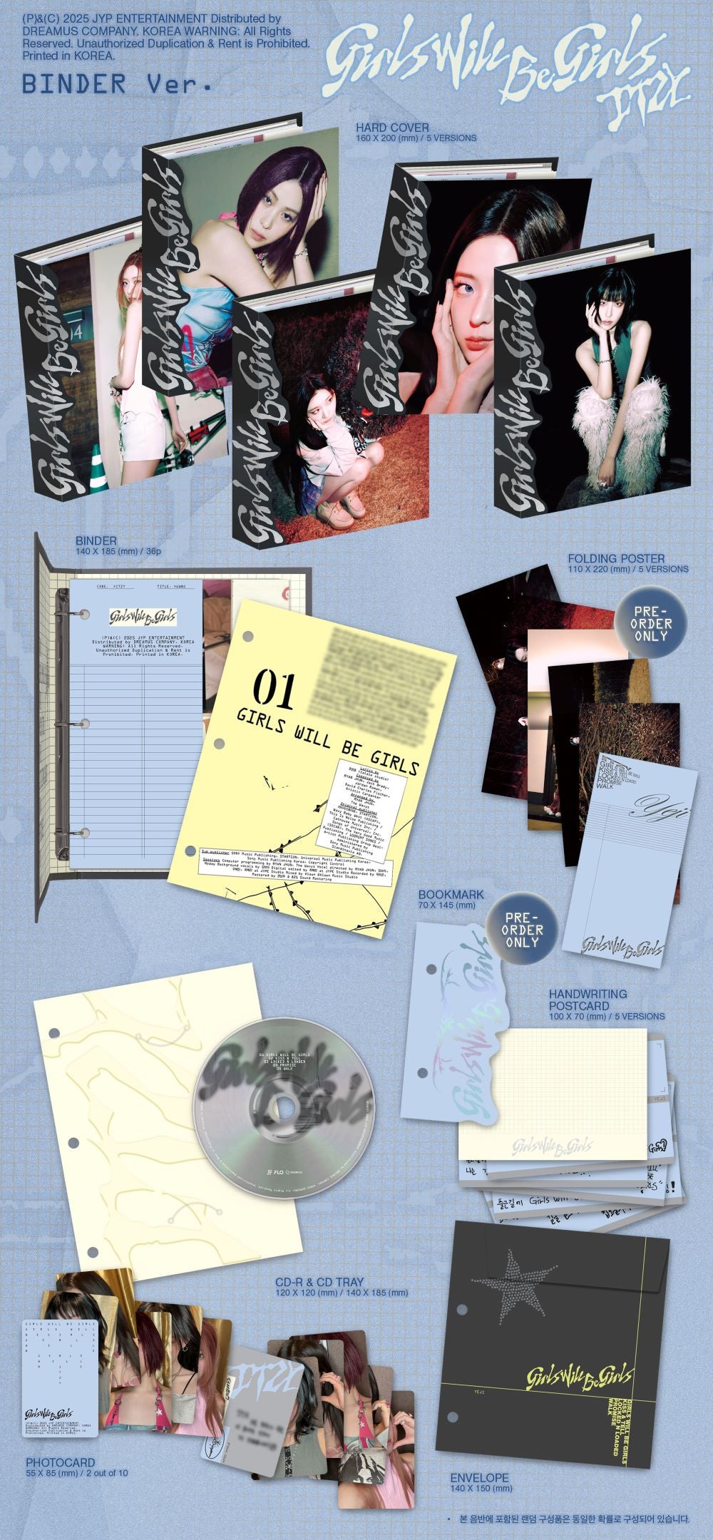 ITZY - [Girls Will Be Girls] (Binder Ver.)random